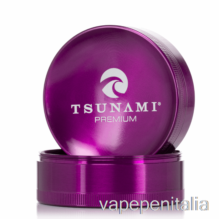Vape Italia Tsunami 2,95 Pollici Smerigliatrice Superiore Affondata In 4 Pezzi Viola (75 Mm)